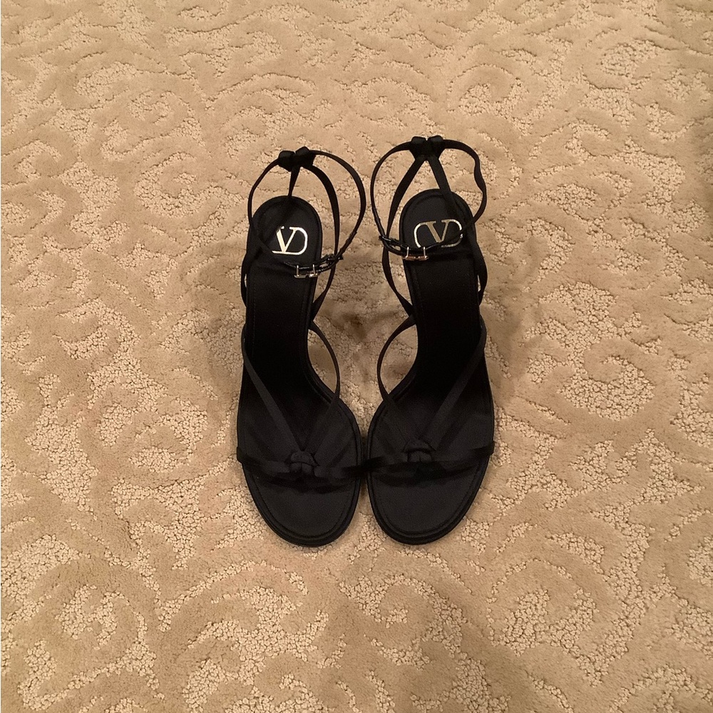 Valentino Black Strappy Heels